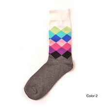 Load image into Gallery viewer, Colorful Argyle  Men Socks - 6 Color Available
