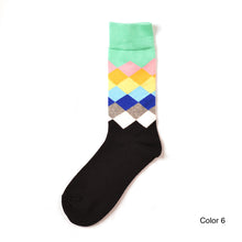 Load image into Gallery viewer, Colorful Argyle  Men Socks - 6 Color Available