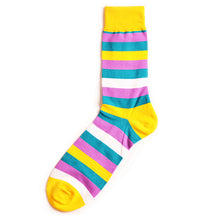 Load image into Gallery viewer, Colorful Striped Men Socks - 9 Color Available