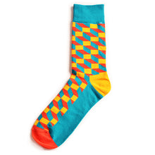Load image into Gallery viewer, Colorful Stairs Pattern Men Socks - 9 Color Available