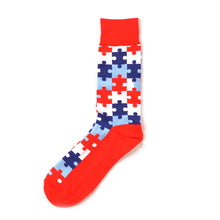 Load image into Gallery viewer, Multicolor Puzzle Men Socks - 2 Color Available
