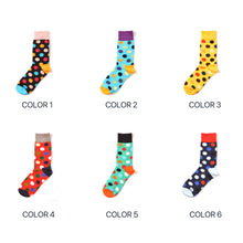 Load image into Gallery viewer, Colorful Dots Men Socks - 6 Color Available