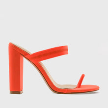 Load image into Gallery viewer, NEON ORANGE LYCRA TOE LOOP MULES