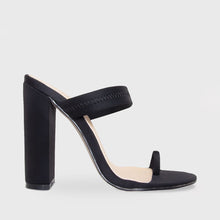 Load image into Gallery viewer, NEON BLACK LYCRA TOE LOOP MULES