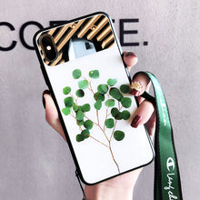Load image into Gallery viewer, Green Leaves iPhone Case