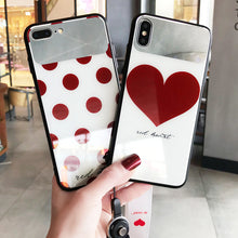 Load image into Gallery viewer, Red Heart Dot iPhone Case - 2 Styles Available