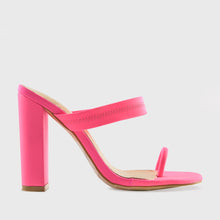 Load image into Gallery viewer, NEON PINK LYCRA TOE LOOP MULES