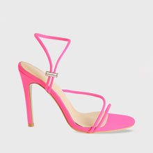 Load image into Gallery viewer, CHERRY NEON PINK STRAPPY TOGGLE HEELS