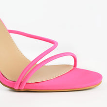 Load image into Gallery viewer, CHERRY NEON PINK STRAPPY TOGGLE HEELS