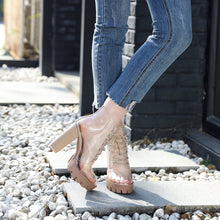 Load image into Gallery viewer, Lace Up Transparent Ankle Boots