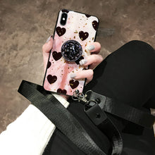 Load image into Gallery viewer, Heart Shaped iPhone Case with Stand Holder
