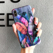 Load image into Gallery viewer, Colorful Leaves Silicone iPhone Case