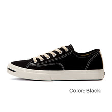 Load image into Gallery viewer, Low-top Canvas Sneaker - White/Black/Red
