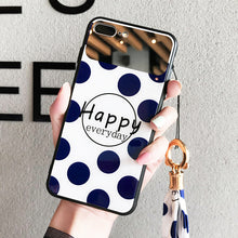 Load image into Gallery viewer, Smile and Happy Polka Dots Case with Mirror - 2 Colors Available