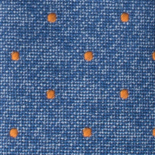 Load image into Gallery viewer, Michael Denim Dot Skinny Tie - 100% Silk