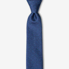 Load image into Gallery viewer, Ryan Denim Solid Skinny Tie - 100% Silk