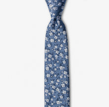 Load image into Gallery viewer, Cherry Blossom Skinny Tie - 100% Silk